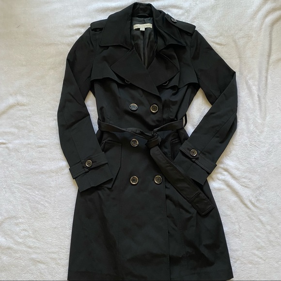 New York & Company Jackets & Blazers - New York & Co Tie Waist Trenchcoat - Black
